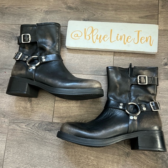 Steve Madden Shoes - Steve Madden Distressed Brixton Moto Combat Boots NWOT